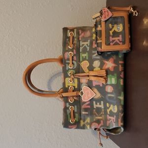 1990s Dooney and Bourke Multicolored Tote